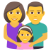 👨‍👩‍👧 family: man, woman, girl display on JoyPixels